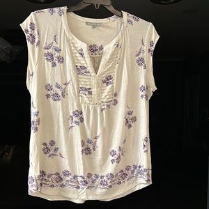 Patoka Pleated Split knit Top Never Worn